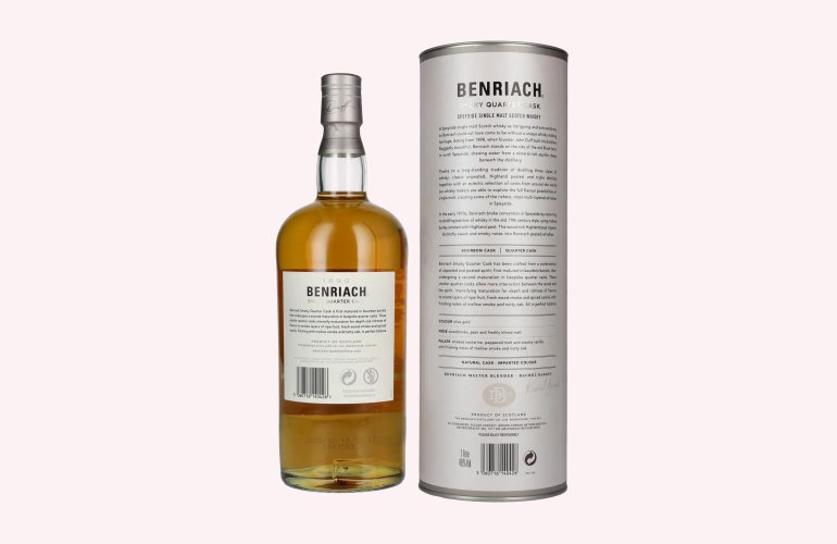 The BenRiach SMOKY QUARTER CASKS Single Malt Scotch Whisky 46% Vol. 1l in Giftbox