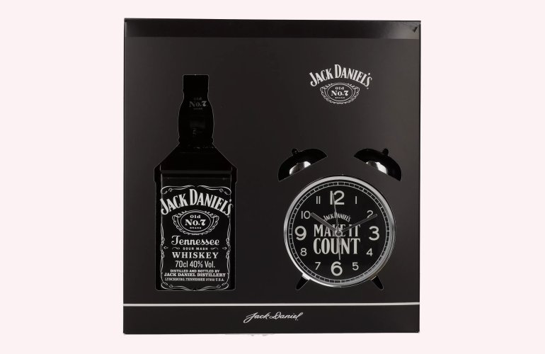 Jack Daniel's Tennessee Whiskey 40% Vol. 0,7l in Geschenkbox mit Wecker