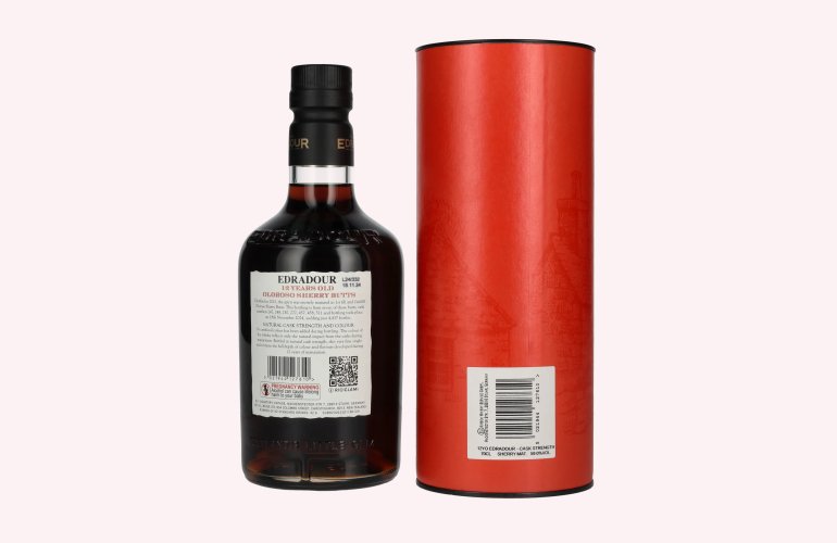 Edradour 12 Years Old Oloroso Sherry Single Malt Whisky Natural Cask Strength #5 2012 59% Vol. 0,7l in geschenkverpakking
