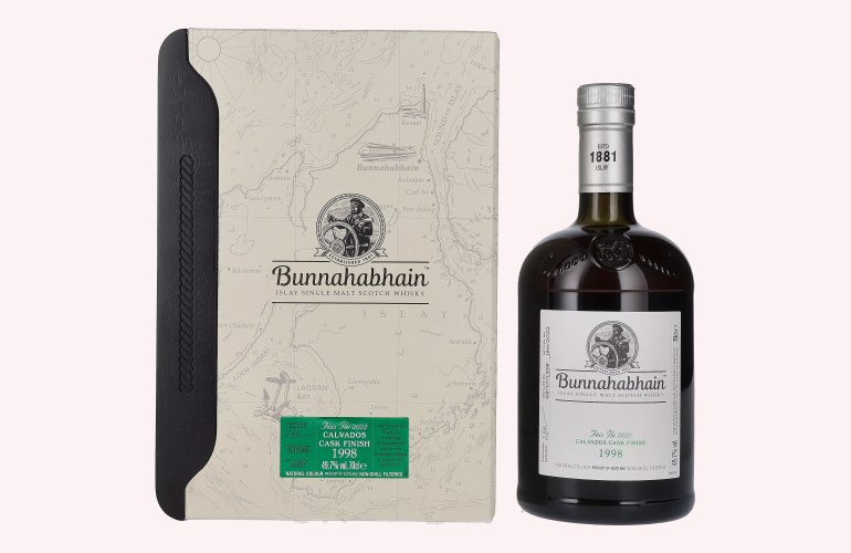 Bunnahabhain Fèis Ìle CALVADOS CASK FINISH 1998 49,7% Vol. 0,7l in Giftbox