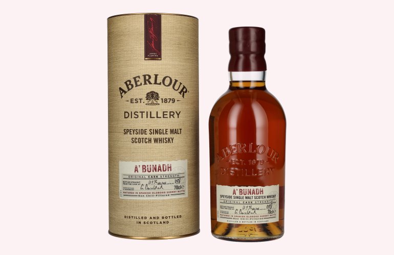 Aberlour A'BUNADH Original Cask Strength Batch No. 78 60,7% Vol. 0,7l en boîte cadeau