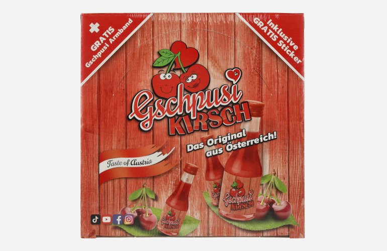 Gschpusi Kirsch 20% Vol. 25x0,02l mit Sticker