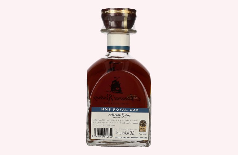 Admiral Rodney HMS ROYAL OAK Extra Old Saint Lucia Rum 40% Vol. 0,7l