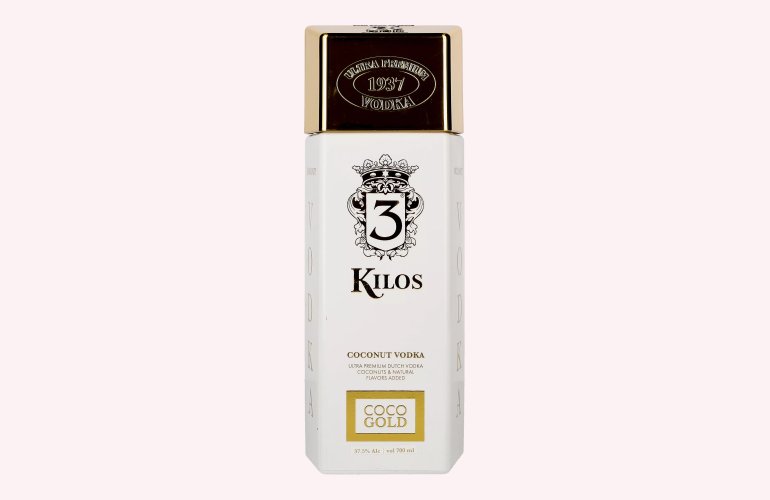 3 Kilos COCO GOLD Coconut Vodka 37,5% Vol. 0,7l