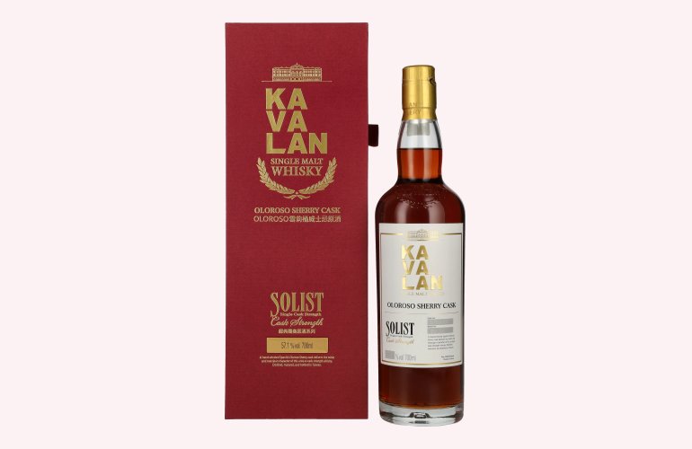 Kavalan SOLIST Single Malt Whisky Oloroso Sherry Cask 57,1% Vol. 0,7l in geschenkverpakking
