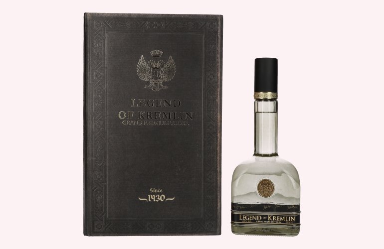 Legend of Kremlin Premium Russian Vodka BLACK BOOK 40% Vol. 0,7l in Giftbox