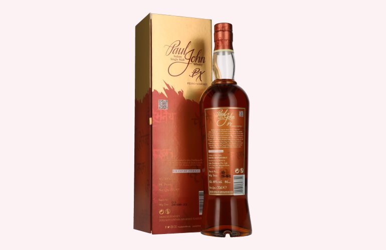 Paul John PX SELECT CASK Indian Single Malt Whisky 48% Vol. 0,7l in Geschenkbox