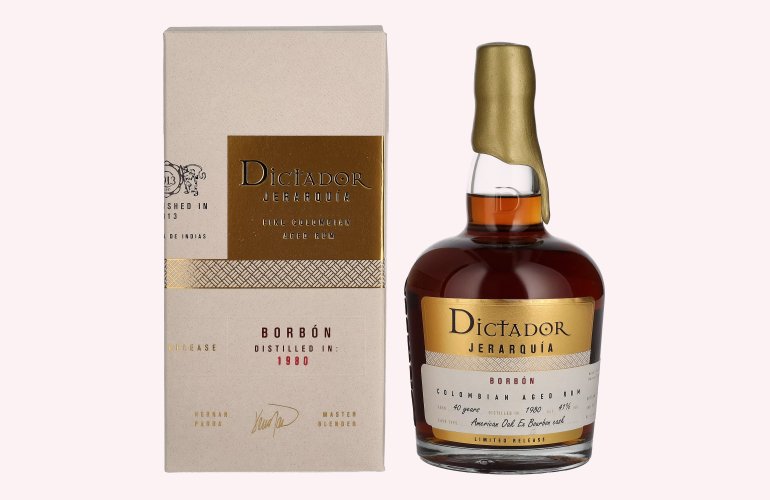 Dictador JERARQUÍA 40 Years Old BORBÓN Rum 1980 41% Vol. 0,7l in Geschenkbox