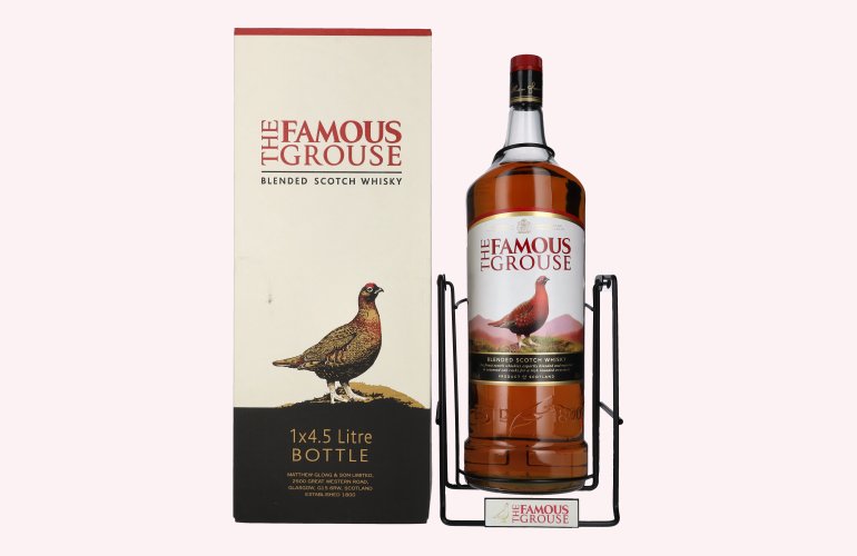 The Famous Grouse Blended Scotch Whisky 40% Vol. 4,5l in Geschenkbox mit Schwenkständer