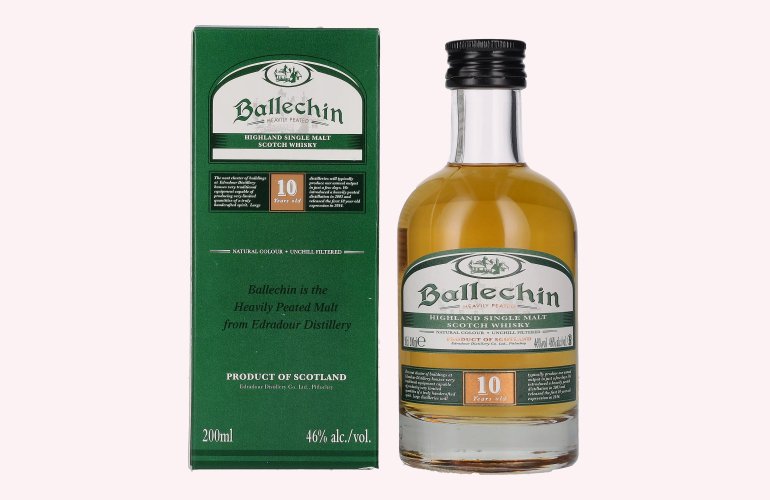 Edradour Ballechin 10 Years Old Highland Single Malt 46% Vol. 0,2l in Giftbox