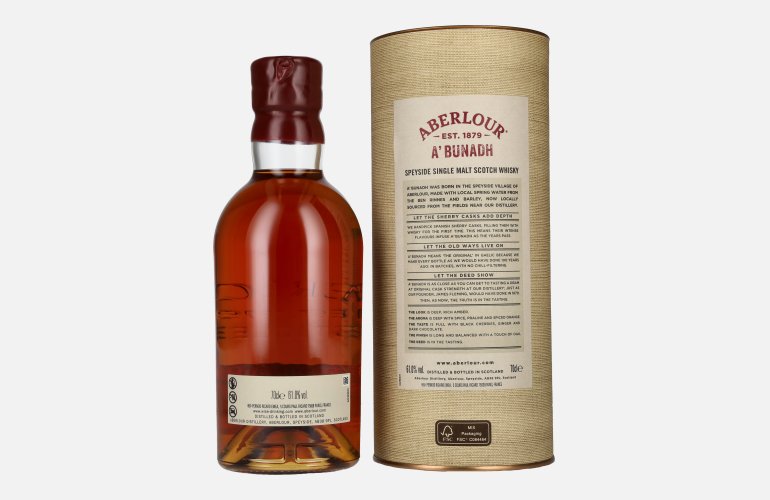 Aberlour A'BUNADH Original Cask Strength Batch No. 80 61% Vol. 0,7l in Geschenkbox