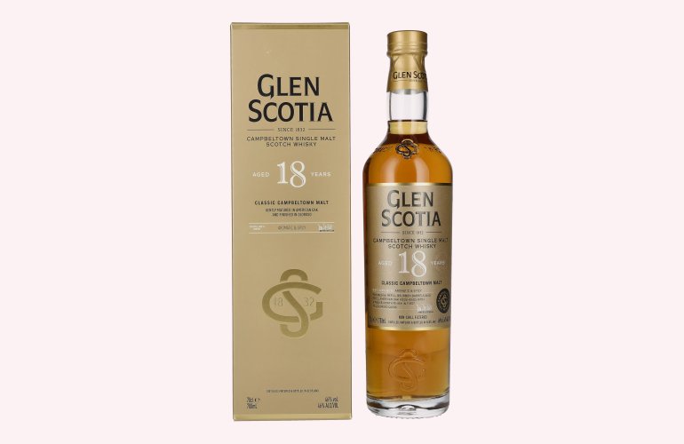 Glen Scotia 18 Years Old Single Malt Scotch Whisky 46% Vol. 0,7l in Giftbox