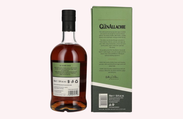 The GlenAllachie 10 Years Old CASK STRENGTH Batch 11 59,4% Vol. 0,7l in Giftbox