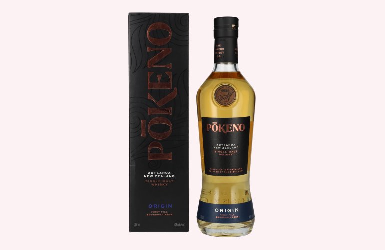 Pōkeno Origin Aotearoa New Zealand Single Malt Whisky 43% Vol. 0,7l in Giftbox
