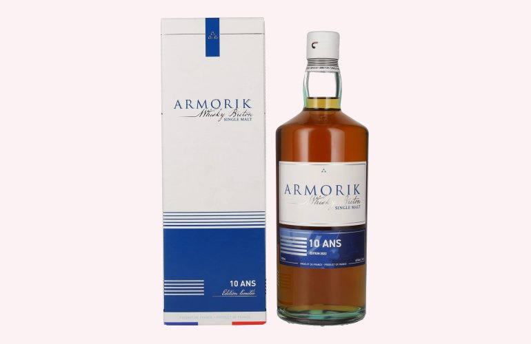 Armorik 10 Ans Whisky Breton Single Malt Edition Limitée 2022 46% Vol. 0,7l in Geschenkbox