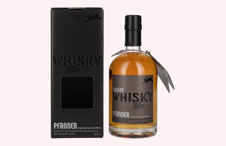 Pfanner Smoky Single Malt Whisky 43% Vol. 0,5l in Geschenkbox