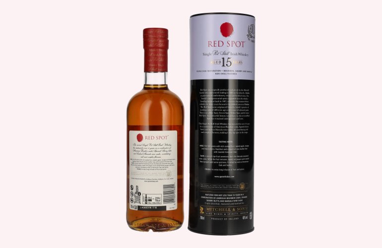 Red Spot 15 Years Old Single Pot Still Irish Whiskey 46% Vol. 0,7l in Tinbox