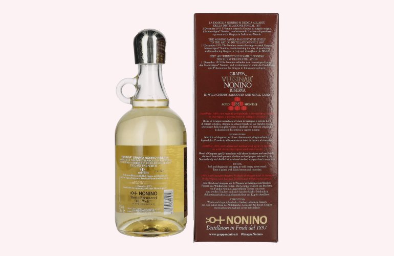 Nonino Grappa Vuisinâr Riserva 24 Mesi 41% Vol. 0,7l en boîte cadeau