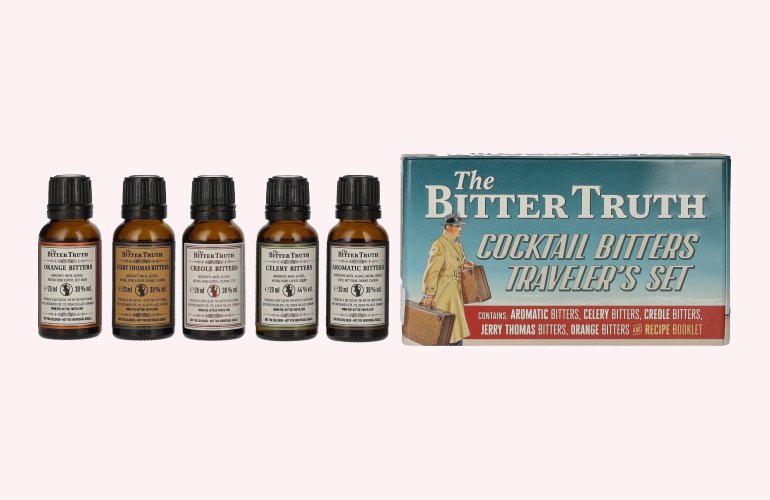 The Bitter Truth Cocktail Bitters Traveler's Set 38,2% Vol. 5x0,02l in Tinbox