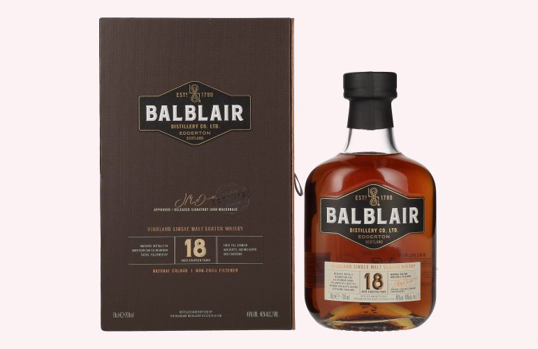 Balblair 18 Years Old Highland Single Malt 46% Vol. 0,7l in Giftbox