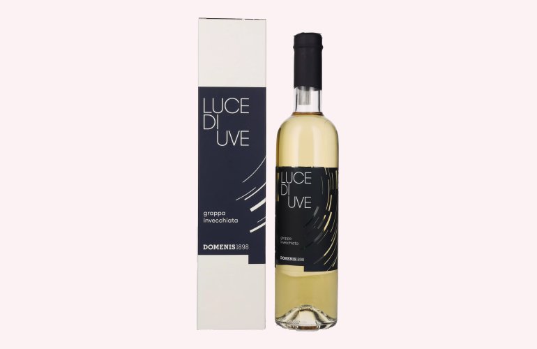 Domenis 1898 LUCE di UVE grappa invecchiata 38% Vol. 0,5l in Geschenkbox