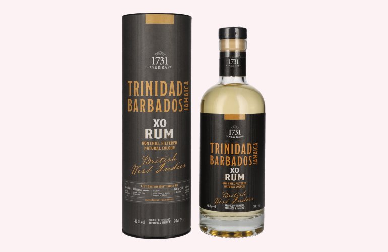 1731 Fine & Rare TRINIDAD BARBADOS JAMAICA XO Rum 46% Vol. 0,7l in Geschenkbox