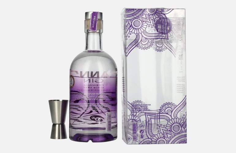 Tann's Premium Gin 40% Vol. 0,7l en boîte cadeau avec Messbecher