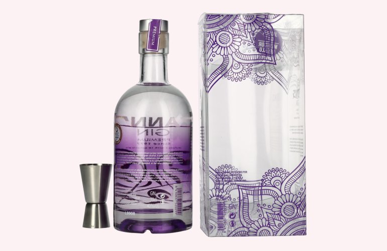 Tann's Premium Gin 40% Vol. 0,7l in geschenkverpakking met Messbecher