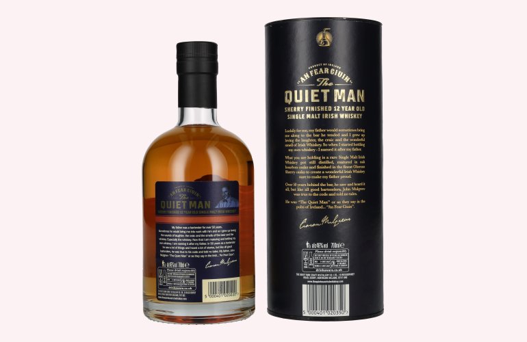 The Quiet Man AN FEAR CIUIN 12 Year Old SHERRY FINISHED 46% Vol. 0,7l in Geschenkbox
