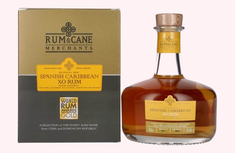 Rum & Cane SPANISH CARIBBEAN XO Rum 43% Vol. 0,7l in Geschenkbox