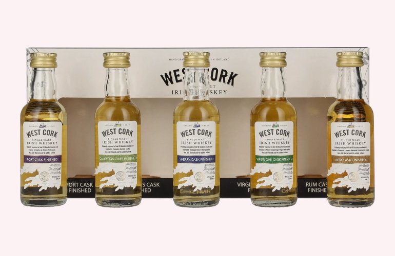 West Cork CASK COLLECTION Miniset 43% Vol. 5x0,05l in Giftbox