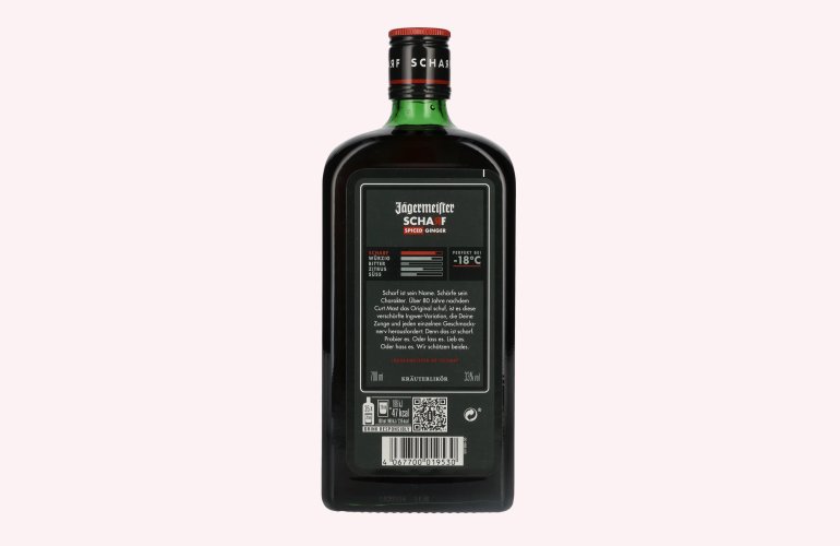Jägermeister SCHARF SPICED Hot Ginger Kräuterlikör 33% Vol. 0,7l