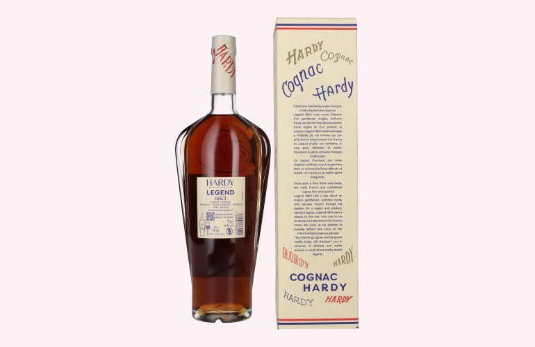 Hardy Cognac LEGEND 1863 40% Vol. 0,7l in geschenkverpakking