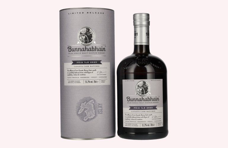 Bunnahabhain CANASTA CASK MATURED Limited Release Fèis Ìle 2023 51,2% Vol. 0,7l in Giftbox