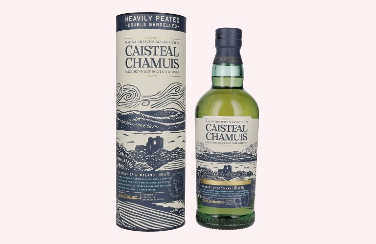 Caisteal Chamuis Bourbon Casks Heavily Peated Blended Malt Scotch Whisky 46% Vol. 0,7l in Giftbox