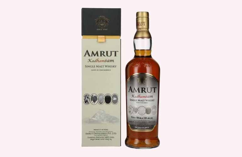 Amrut KADHAMBAM Single Malt Whisky 50% Vol. 0,7l en boîte cadeau