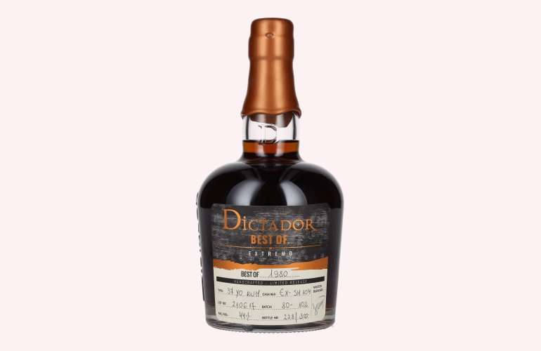 Dictador BEST OF 1980 EXTREMO Rum 37YO/210617/EX-SH104 44% Vol. 0,7l