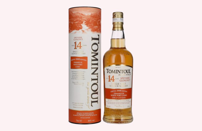 Tomintoul 14 Years Old WHITE PORT CASK Finish Limited Edition 2008 46% Vol. 0,7l in Giftbox