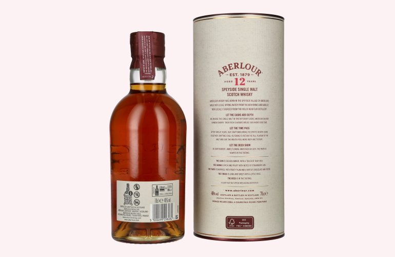 Aberlour 12 Years Old Speyside Single Malt 48% Vol. 0,7l in geschenkverpakking