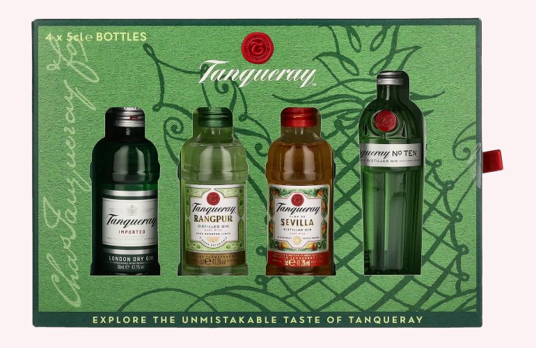 Tanqueray Gin Miniaturen Set 43,3% Vol. 4x0,05l in Giftbox