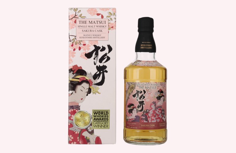 Matsui Whisky THE MATSUI Single Malt Japanese Whisky SAKURA CASK 43% Vol. 0,7l en boîte cadeau