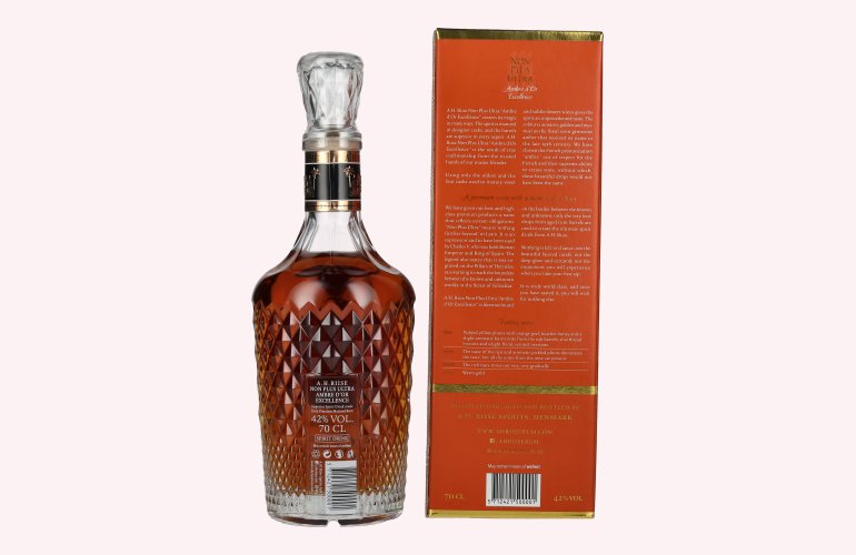 A.H. Riise NON PLUS ULTRA Ambre d'Or Excellence 42% Vol. 0,7l en boîte cadeau