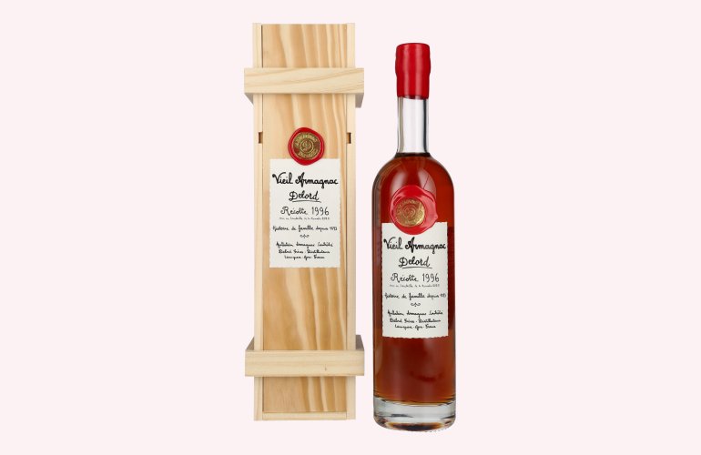 Vieil Armagnac Delord Vintage Récolte 1996 40% Vol. 0,7l in Holzkiste