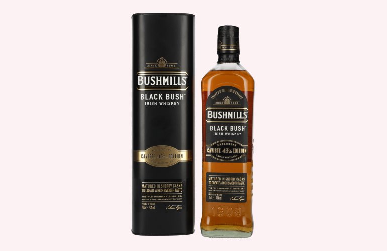 Bushmills BLACK BUSH Irish Whiskey Caviste Edition 43% Vol. 0,7l in geschenkverpakking