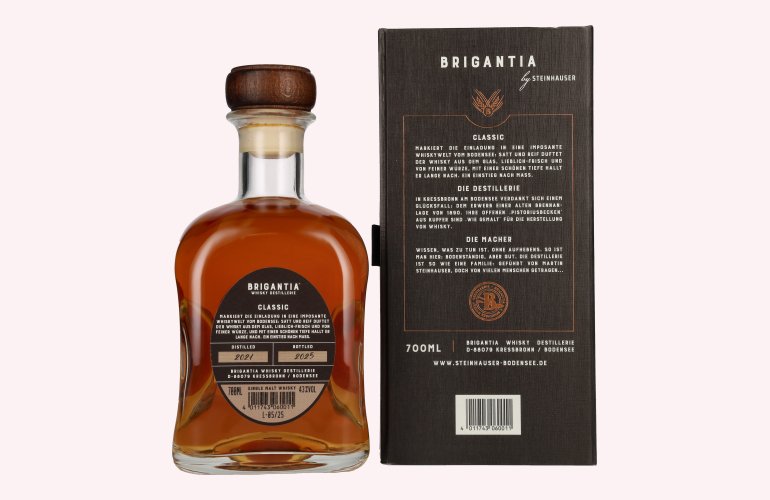 Steinhauser BRIGANTIA CLASSIC Single Malt Whisky Limited Edition 43% Vol. 0,7l in Geschenkbox