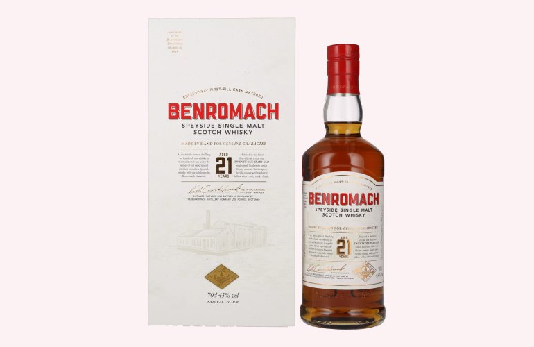 Benromach 21 Years Old Speyside Single Malt - Old Design 43% Vol. 0,7l in Geschenkbox