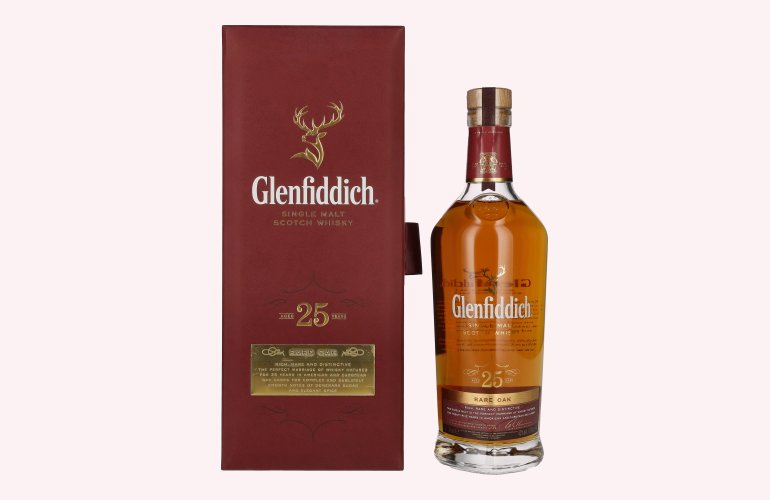 Glenfiddich 25 Years Old RARE OAK Single Malt Scotch Whisky 43% Vol. 0,7l in Geschenkbox