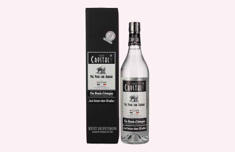 Ryst Dupeyron Pure CRISTALY Wine Wodka from Armagnac 40% Vol. 0,7l in Giftbox
