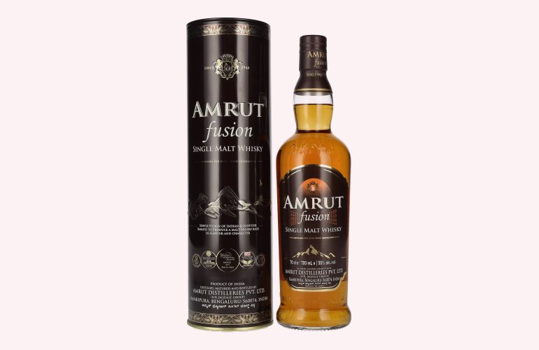 Amrut Indian FUSION Single Malt Whisky 50% Vol. 0,7l in Tinbox