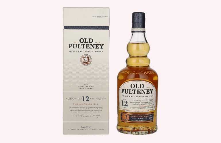 Old Pulteney 12 Years Old Single Malt Scotch Whisky 40% Vol. 0,7l in Geschenkbox